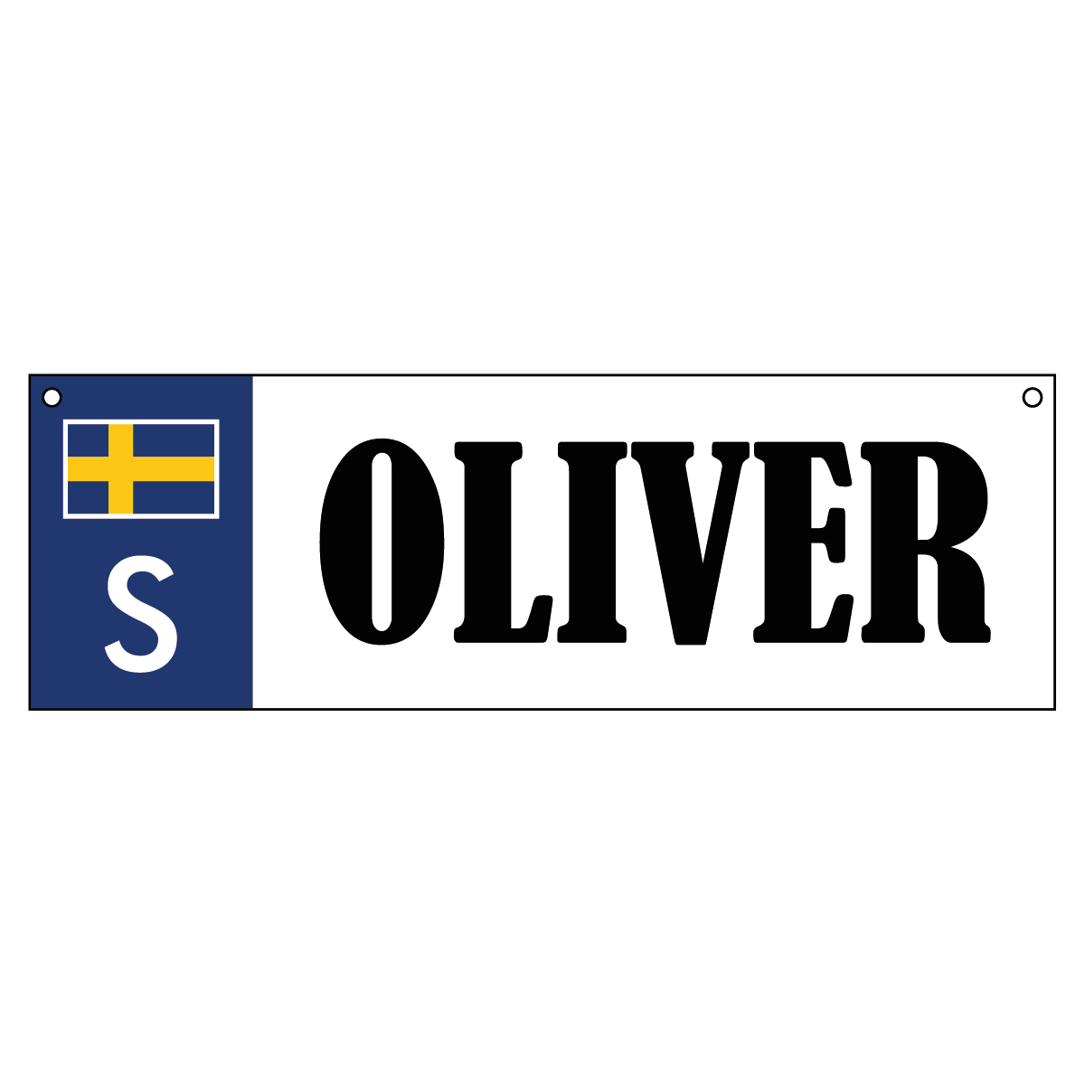 Namnskylt till barnvagn