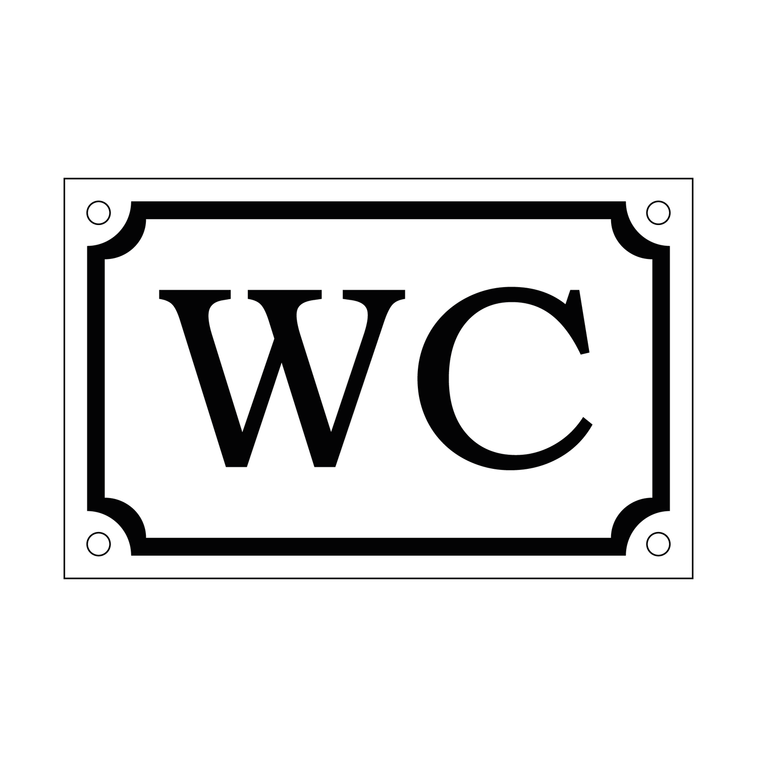 Skylt WC