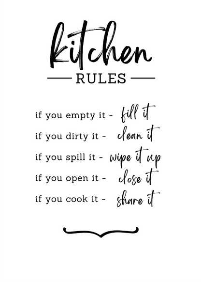 Poster "Kitchen Rules"