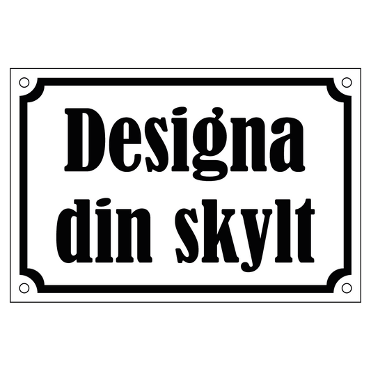 Dörrskylt - Designa egen - 150x100mm