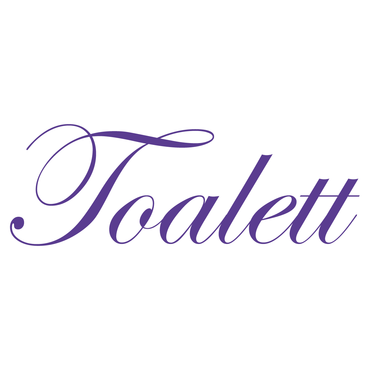 Toalett - Vinyltext - Lila