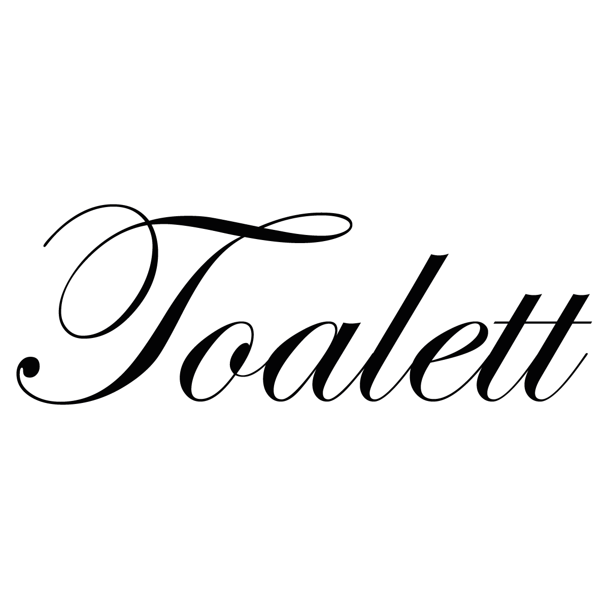 Toalett - Vinyltext - Svart