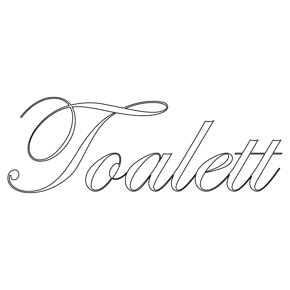 Toalett - Vinyltext - Vit