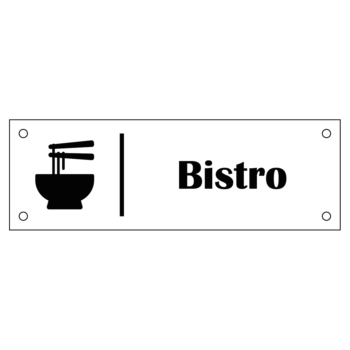 Trivselskylt "Bistro" - Vit