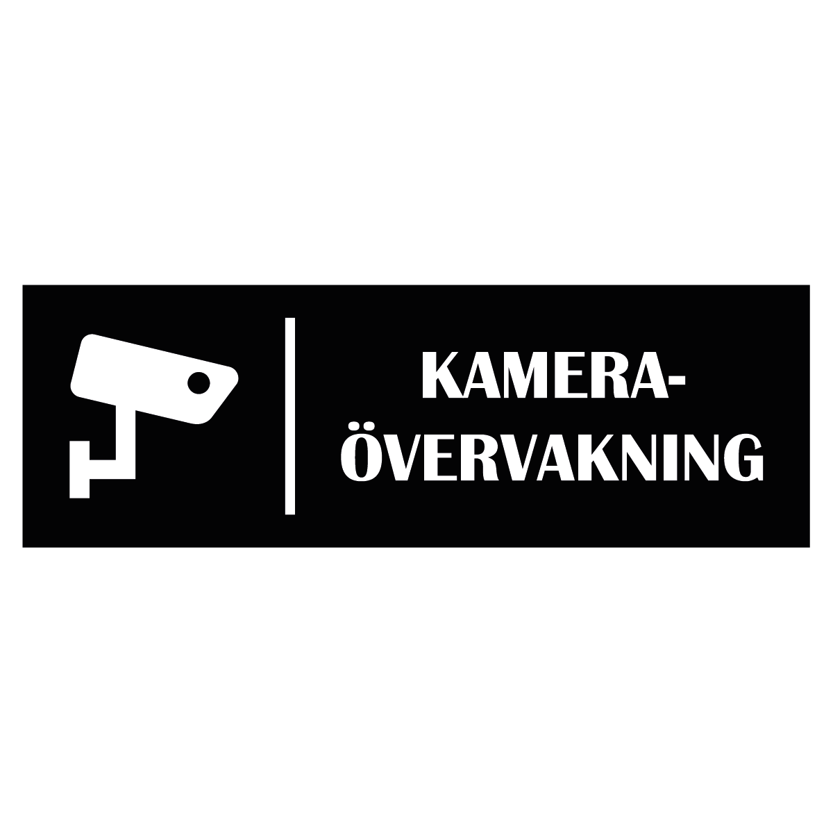 Trivselskylt "Kameraövervakning" - Svart