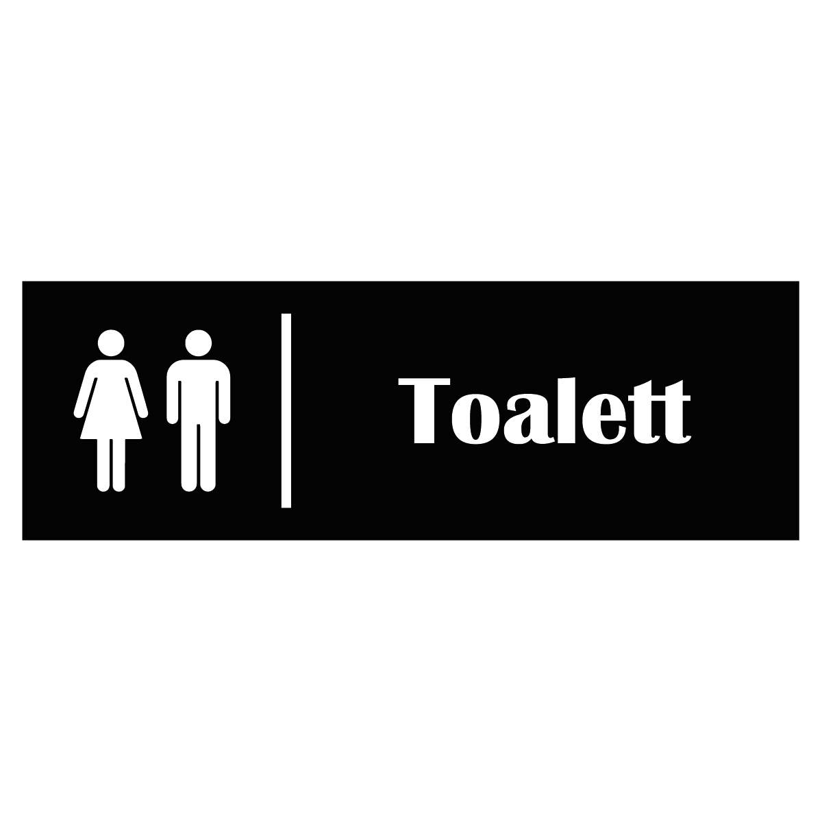 Trivselskylt "Toalett" - Svart