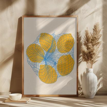 Poster "Five Lemons In a Net Bag"