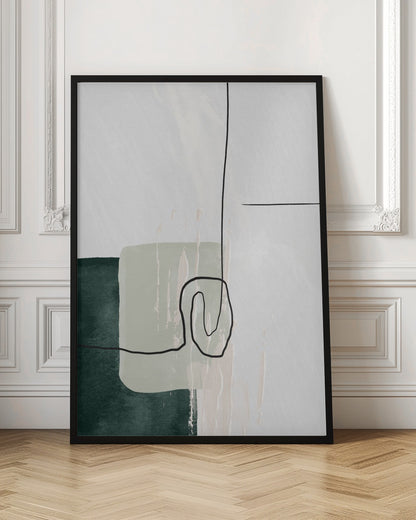 Poster "Abstract Shapes in Green I"