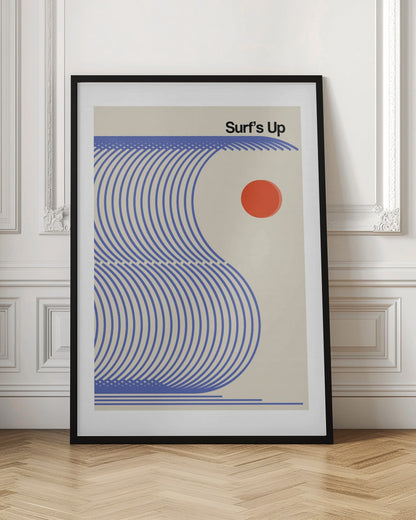 Poster "Surf's Up Biscuit Blue"